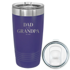 Laser etched purple 20 oz vacuum insulated tumbler with 'Parent to Grandparent' design
