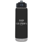 Laser etched black 20 oz vacuum insulated water bottle with 'Parent to Grandparent' design