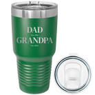 Laser etched green 30 oz vacuum insulated tumbler with 'Parent to Grandparent' design