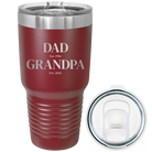 Laser etched maroon 30 oz vacuum insulated tumbler with 'Parent to Grandparent' design