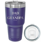 Laser etched purple 30 oz vacuum insulated tumbler with 'Parent to Grandparent' design