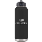 Laser etched black 32 oz vacuum insulated water bottle with 'Parent to Grandparent' design