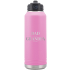 Laser etched light purple 32 oz vacuum insulated water bottle with 'Parent to Grandparent' design