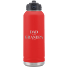 Laser etched red 32 oz vacuum insulated water bottle with 'Parent to Grandparent' design