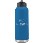 Laser etched royal blue 32 oz vacuum insulated water bottle with 'Parent to Grandparent' design