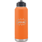 Laser etched orange 32 oz vacuum insulated water bottle with 'Super Dad' design