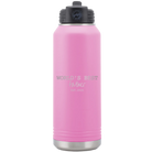 Laser etched light purple 32 oz vacuum insulated water bottle with 'Worlds Best' design