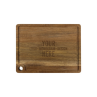 Personalized 11.5" x 8.75" Acacia Cutting Board with Drip Ring, laser etched with logo, monogram, or design