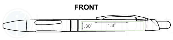 Anodized Aluminum Pen with Gripper Imprint Area