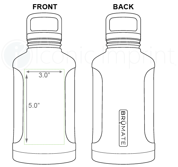 Brumate Growler Imprint Area