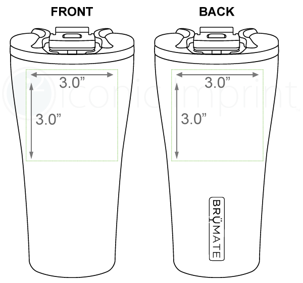 Brumate Nave 22 oz Imprint Area