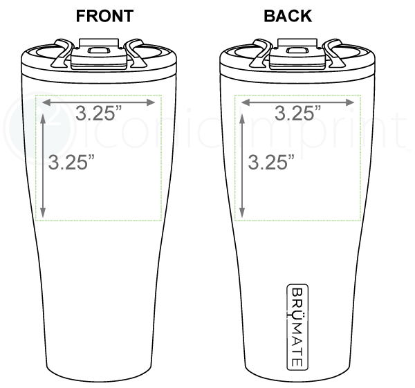 Brumate Nav XL 32 oz Imprint Area