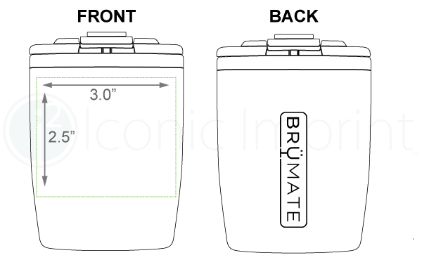 Brumate Rocks 12 oz Tumbler Imprint Area