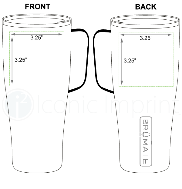 Brumate Toddy XL 32 oz Imprint Area