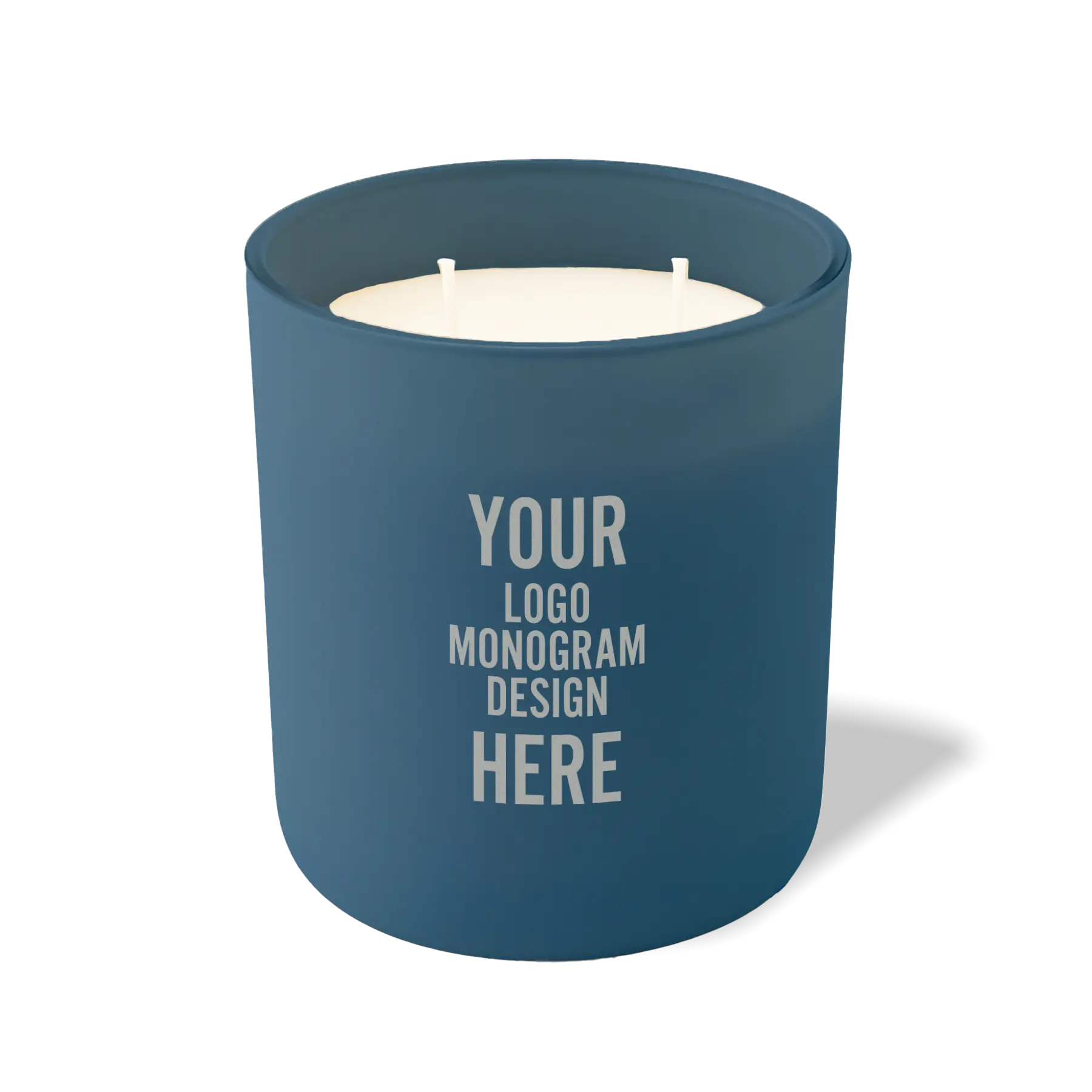 Customized cobalt Wild Journey 12 oz Studio luxury candle with laser etched logo or design