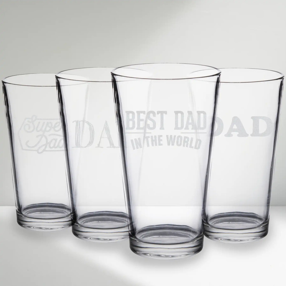 Etched Dad Pint Glass Set | Iconic Imprint