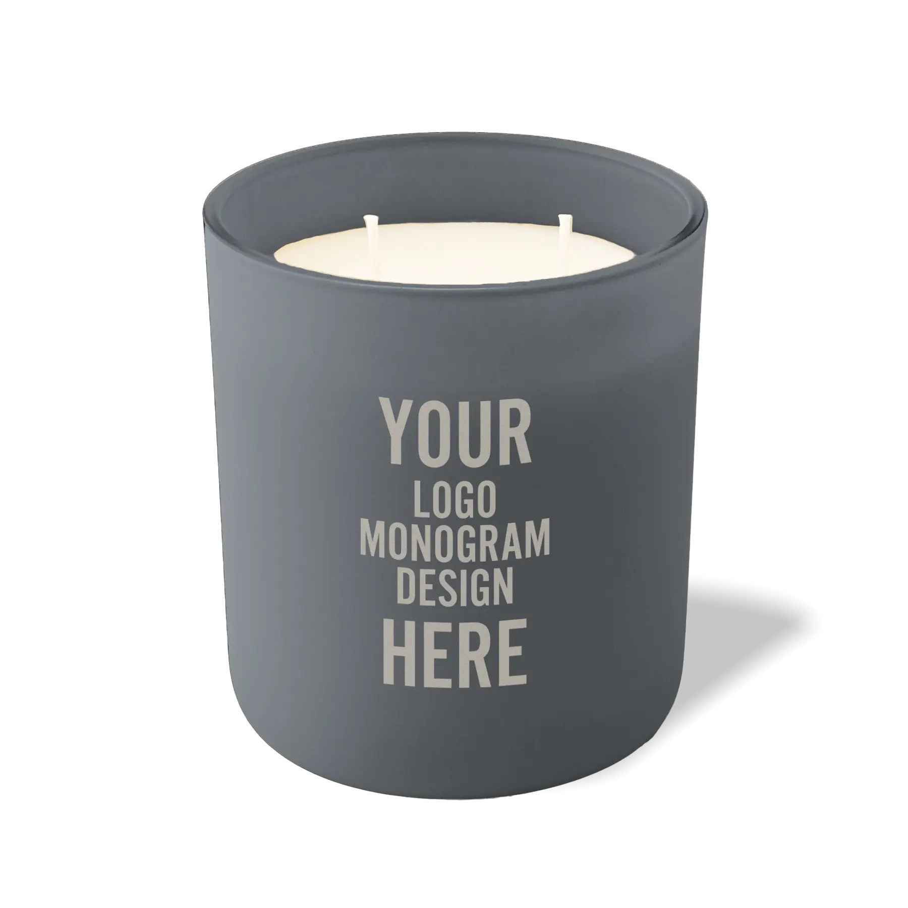 Customized graphite Wild Journey 12 oz Studio luxury candle with laser etched logo or design