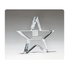 Star shaped crystal paperweight award, laser etched for your event or achievement