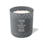 Customized graphite, dotted diamond pattern Wild Journey 12 oz Studio luxury candle with laser etched logo or design