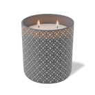 Customized graphite, bursts pattern Wild Journey 12 oz Studio luxury candle with laser etched logo or design