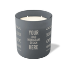 Customized graphite, grouped stripes pattern Wild Journey 12 oz Studio luxury candle with laser etched logo or design