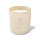 Customized sand, grouped stripes pattern Wild Journey 12 oz Studio luxury candle with laser etched logo or design
