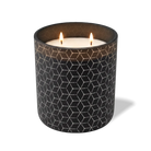 Customized black, propeller cubes pattern Wild Journey 12 oz Studio luxury candle with laser etched logo or design