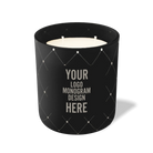 Customized black, quilt pattern Wild Journey 12 oz Studio luxury candle with laser etched logo or design