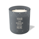 Customized graphite, quilt pattern Wild Journey 12 oz Studio luxury candle with laser etched logo or design