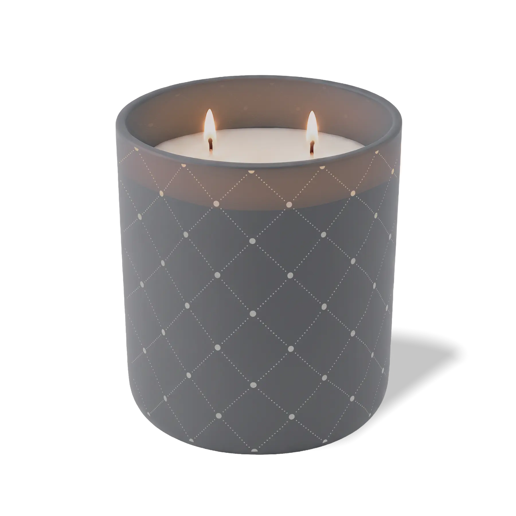 Customized graphite, quilt pattern Wild Journey 12 oz Studio luxury candle with laser etched logo or design