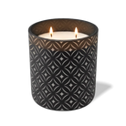 Customized black, curves pattern Wild Journey 12 oz Studio luxury candle with laser etched logo or design