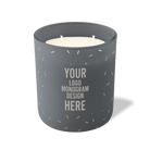 Customized graphite, sprinkles pattern Wild Journey 12 oz Studio luxury candle with laser etched logo or design