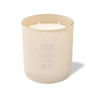 Customized sand, sprinkles pattern Wild Journey 12 oz Studio luxury candle with laser etched logo or design