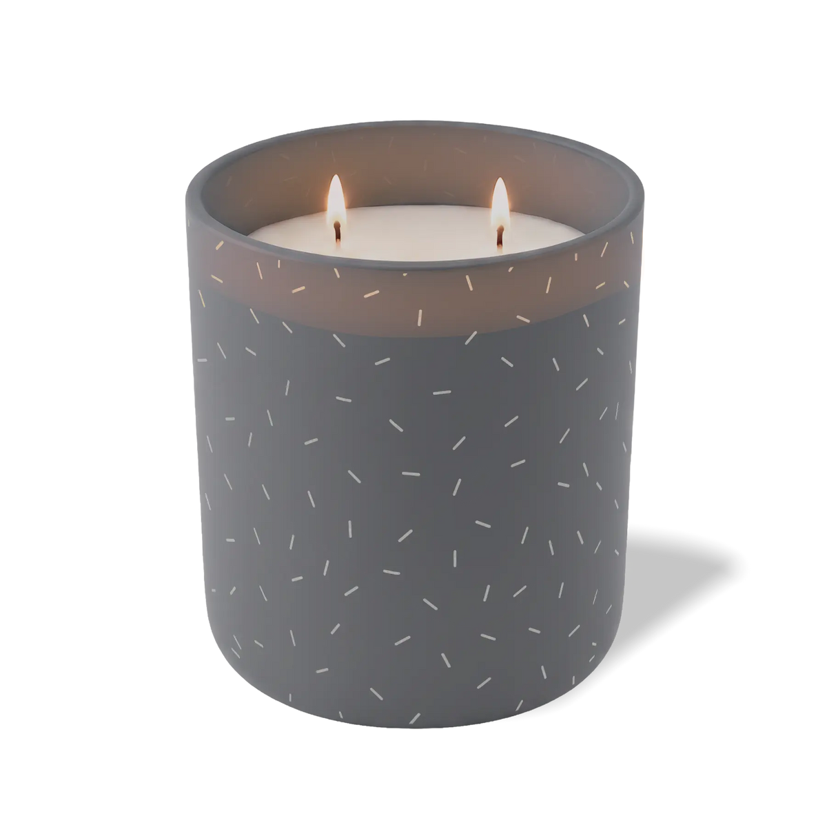 Customized graphite, sprinkles pattern Wild Journey 12 oz Studio luxury candle with laser etched logo or design