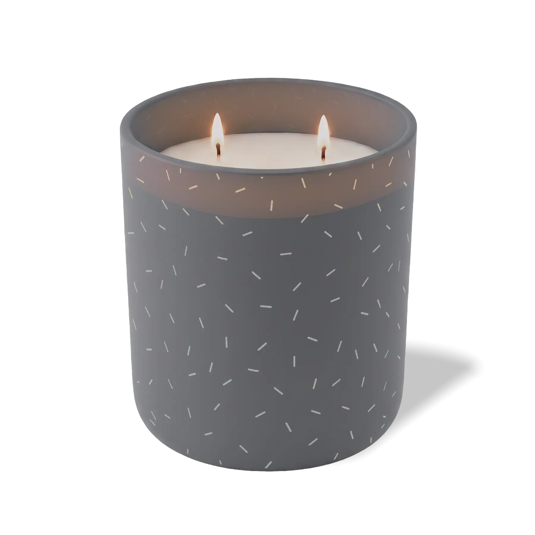 Customized graphite, sprinkles pattern Wild Journey 12 oz Studio luxury candle with laser etched logo or design