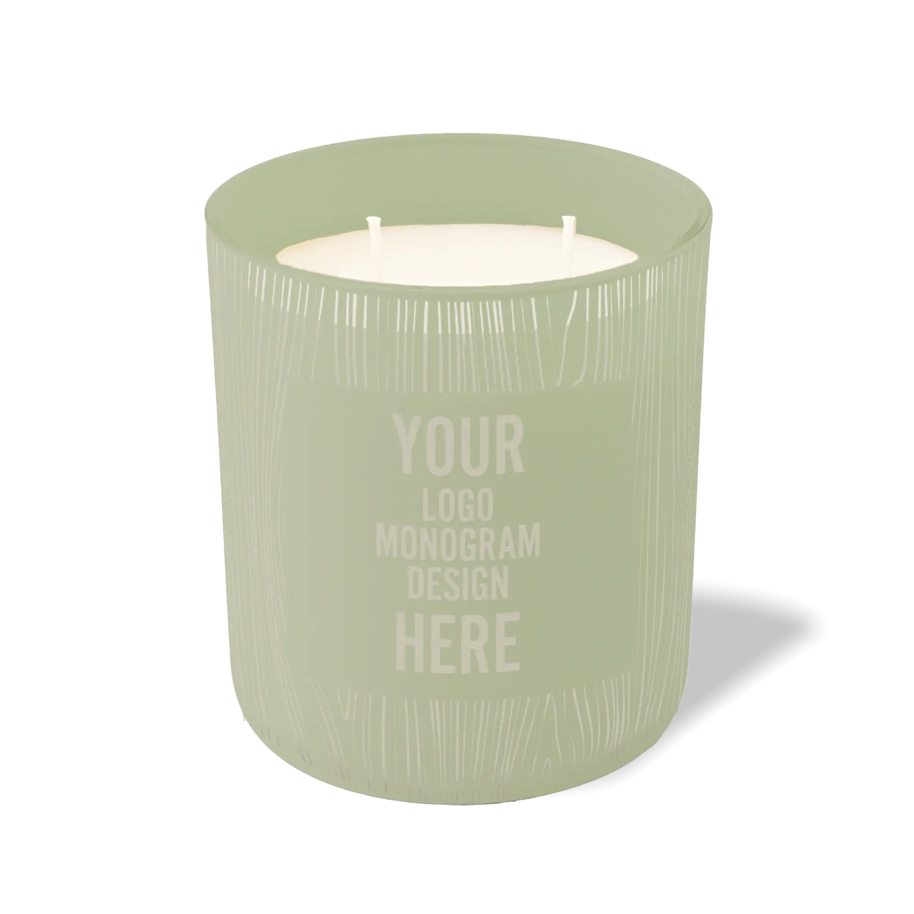 Customized meadow, wood grain pattern Wild Journey 12 oz Studio luxury candle with laser etched logo or design