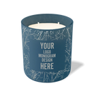 Customized cobalt, branches pattern Wild Journey 12 oz Studio luxury candle with laser etched logo or design