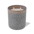 Customized graphite, floral pattern Wild Journey 12 oz Studio luxury candle with laser etched logo or design