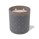 Customized graphite, geo lines pattern Wild Journey 12 oz Studio luxury candle with laser etched logo or design