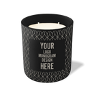 Customized black, wheat pattern Wild Journey 12 oz Studio luxury candle with laser etched logo or design