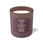 Customized velvet plum, wheat pattern Wild Journey 12 oz Studio luxury candle with laser etched logo or design