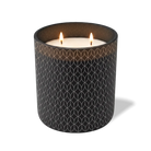 Customized black, wheat pattern Wild Journey 12 oz Studio luxury candle with laser etched logo or design