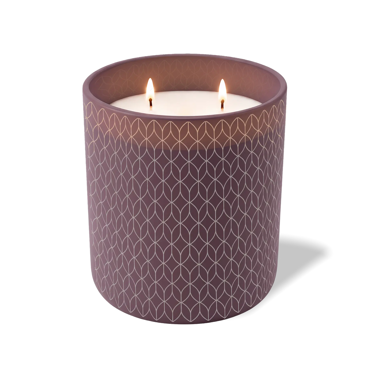 Customized velvet plum, wheat pattern Wild Journey 12 oz Studio luxury candle with laser etched logo or design