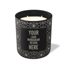 Customized black, petals pattern Wild Journey 12 oz Studio luxury candle with laser etched logo or design