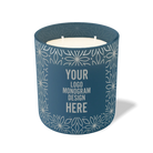 Customized cobalt, petals pattern Wild Journey 12 oz Studio luxury candle with laser etched logo or design