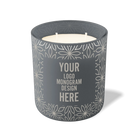 Customized graphite, petals pattern Wild Journey 12 oz Studio luxury candle with laser etched logo or design