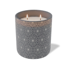 Customized graphite, petals pattern Wild Journey 12 oz Studio luxury candle with laser etched logo or design