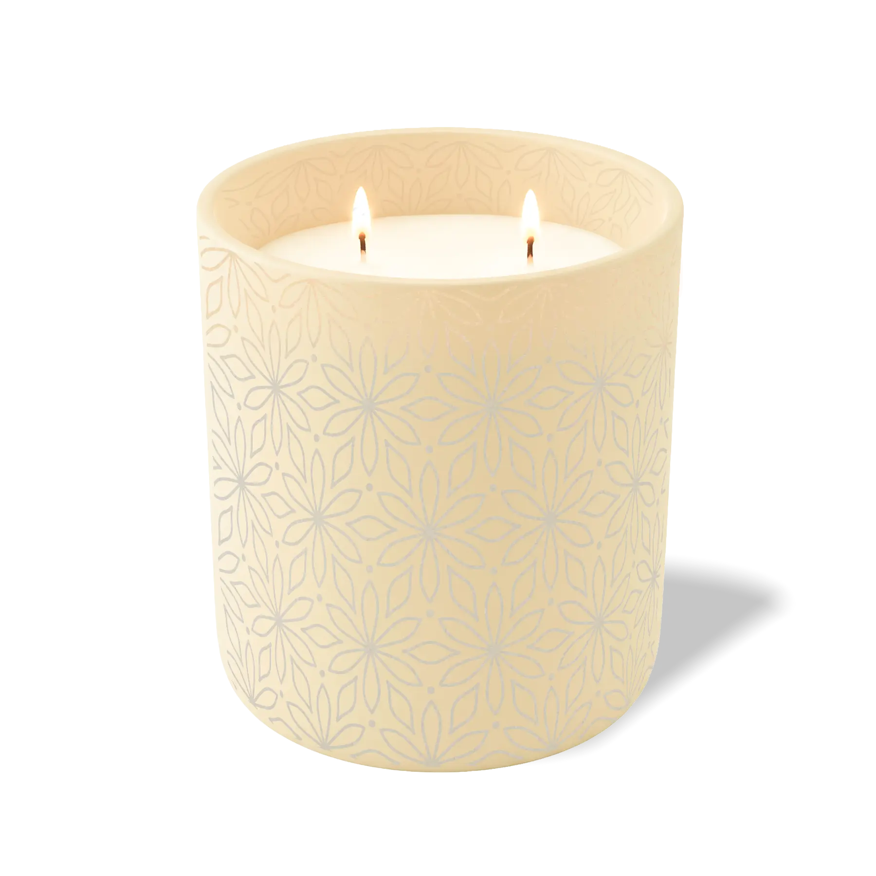 Customized sand, petals pattern Wild Journey 12 oz Studio luxury candle with laser etched logo or design