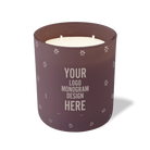 Customized velvet plum, spaced flower pattern Wild Journey 12 oz Studio luxury candle with laser etched logo or design