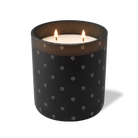 Customized black, spaced flower pattern Wild Journey 12 oz Studio luxury candle with laser etched logo or design